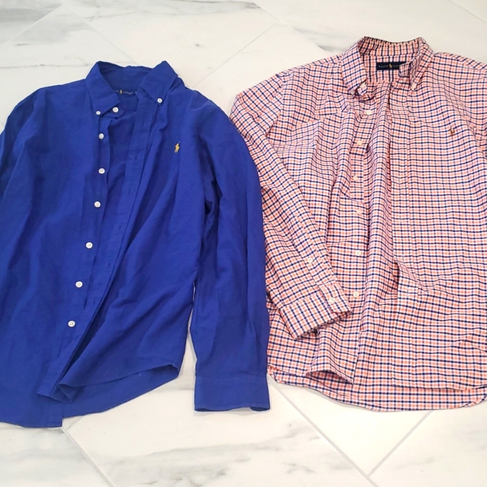 Polo Button Ups Gets Both Size Large - image 1